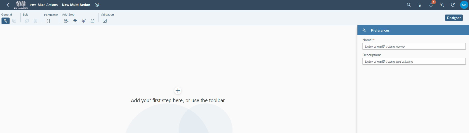 Multi Actions SAC Data Import